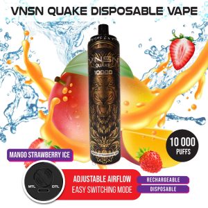 VNSN Quake 10000 - Mango Strawberry Ice flavored vape